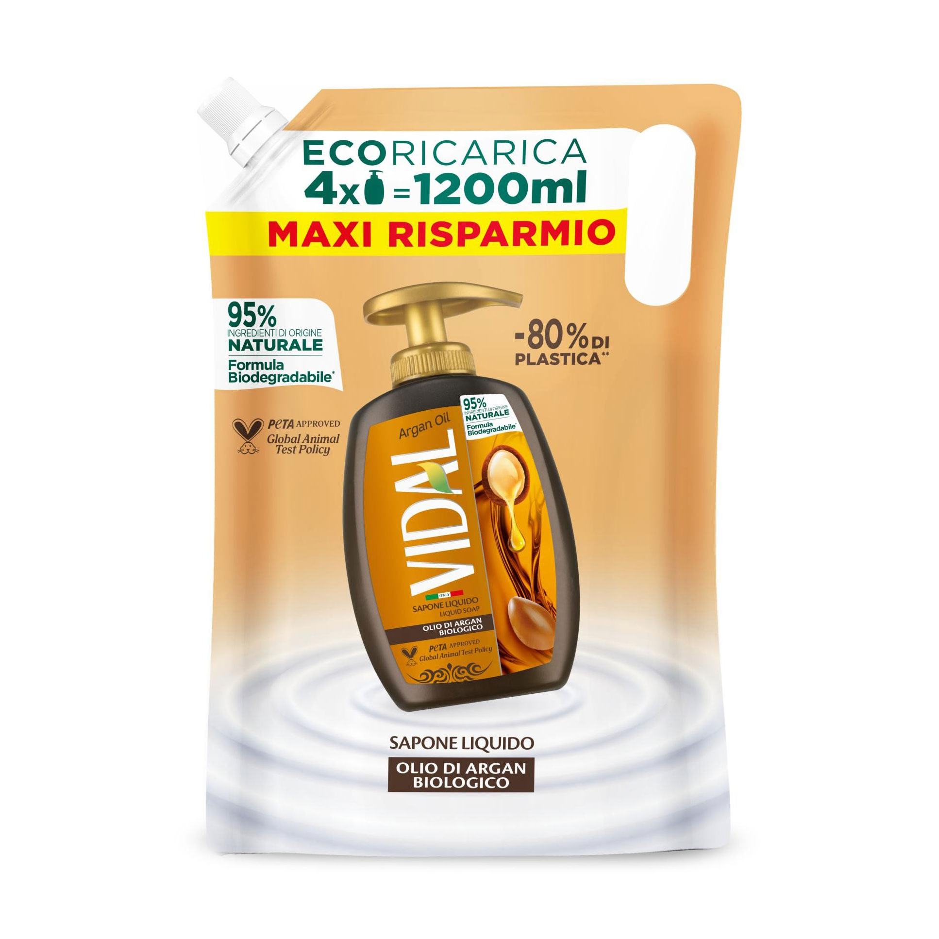 Рідке мило Vidal Liquid Soap Арганова олія, 1.2 л (запаска)
